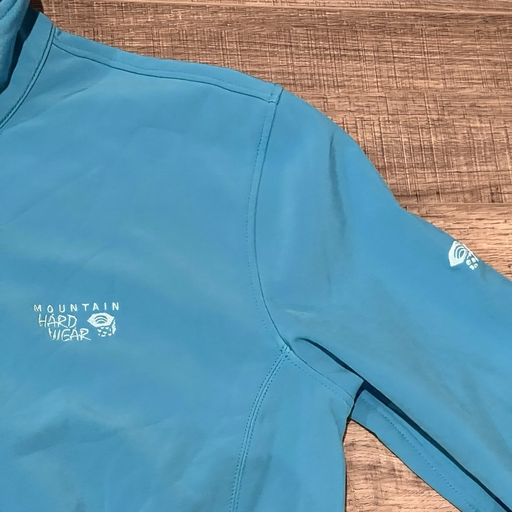 Mountain Hardwear Blue/ Teal Full Zip Softshell Jacket Women's Medium - Picture 4 of 7